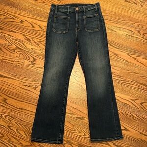 Mother Straight Leg Patch Pocket Jeans Size 30